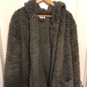 Teddy Bear Hooded Cardigan
